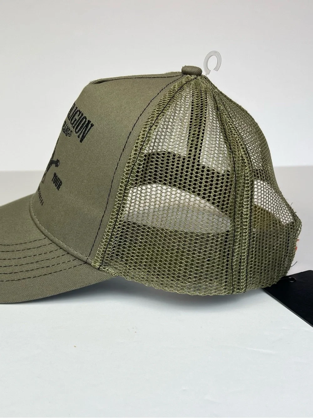 TRUE RELIGION TR TRUCKER BUDDHA LOGO KALAMATA GREEN Men Sz OS New With Tag
